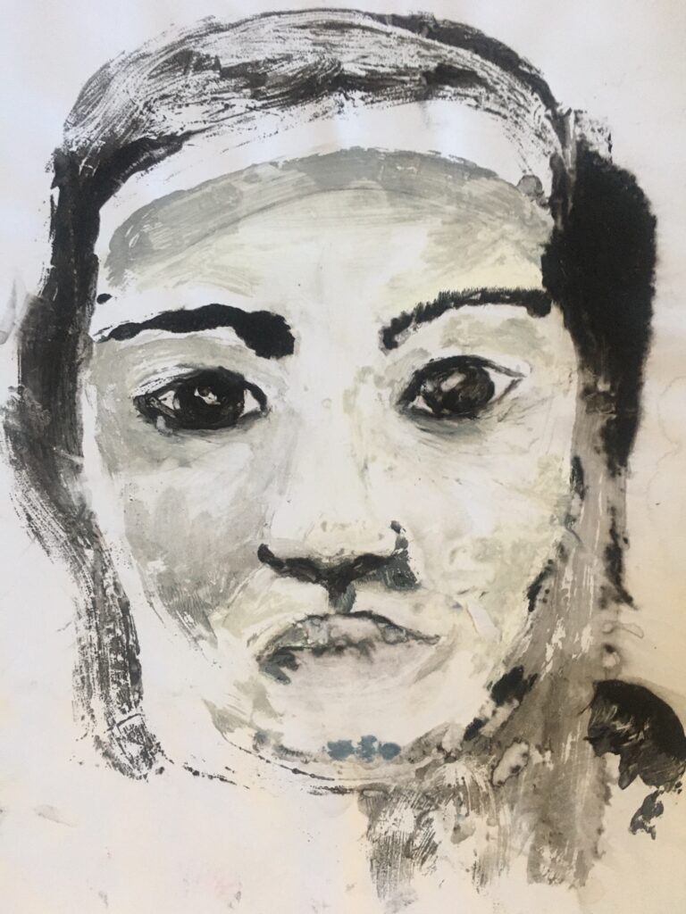 Magali Le Doze - 2019 - Monotype 1 - Acrylique sur papier - 25x32cm