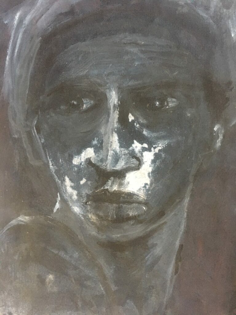 Monotype-5 - 2019 - Acrylique-sur-papier - 25x32cM - Magali Le Doze