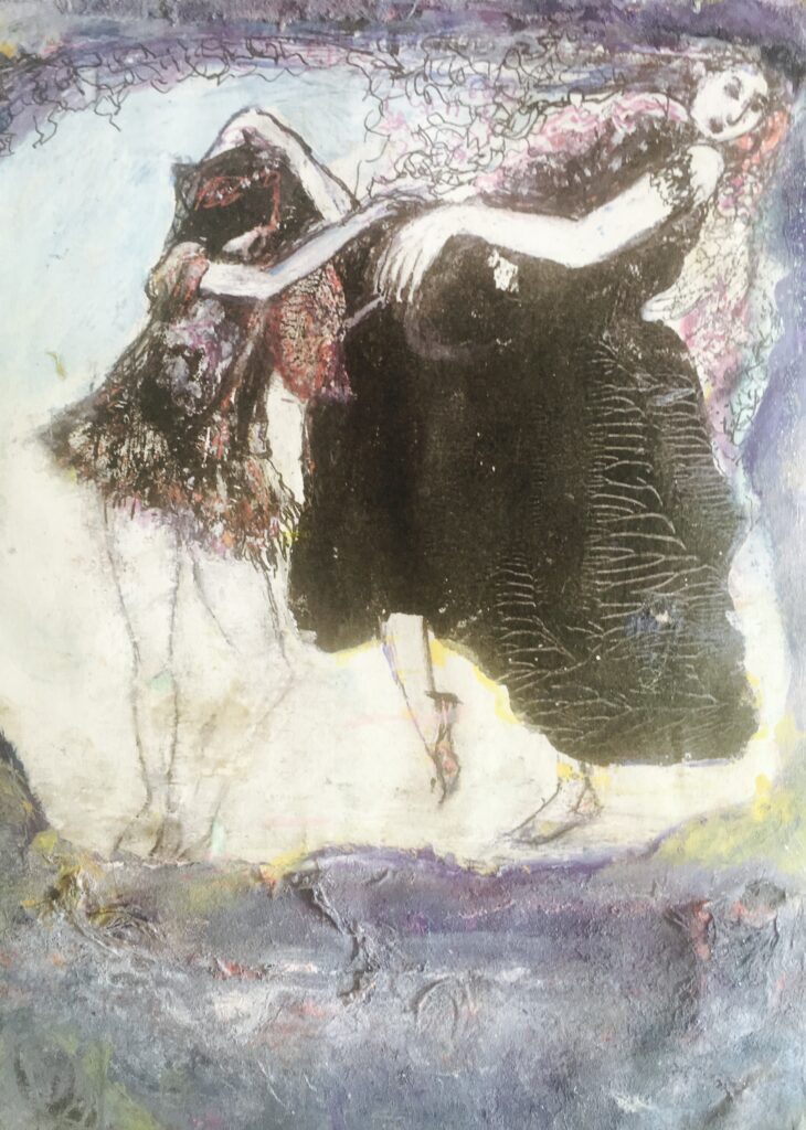 Et tout à coup, dans une foudroyante exhubérance... - 16x18 - 2022 - Technique mixte - MLD