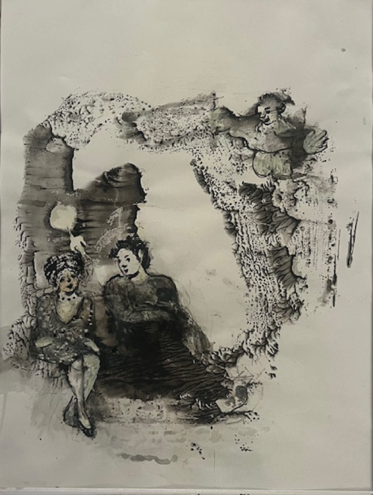 Causerie - 29x20 - Technique mixte - 2025 - Magali LE DOZE