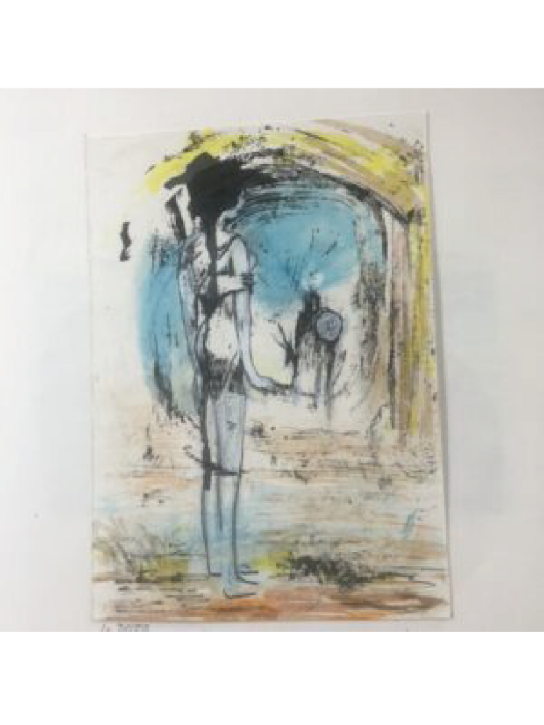 C'était donc vous - 17x12 - Technique mixte - 2022 - Magali LE DOZE