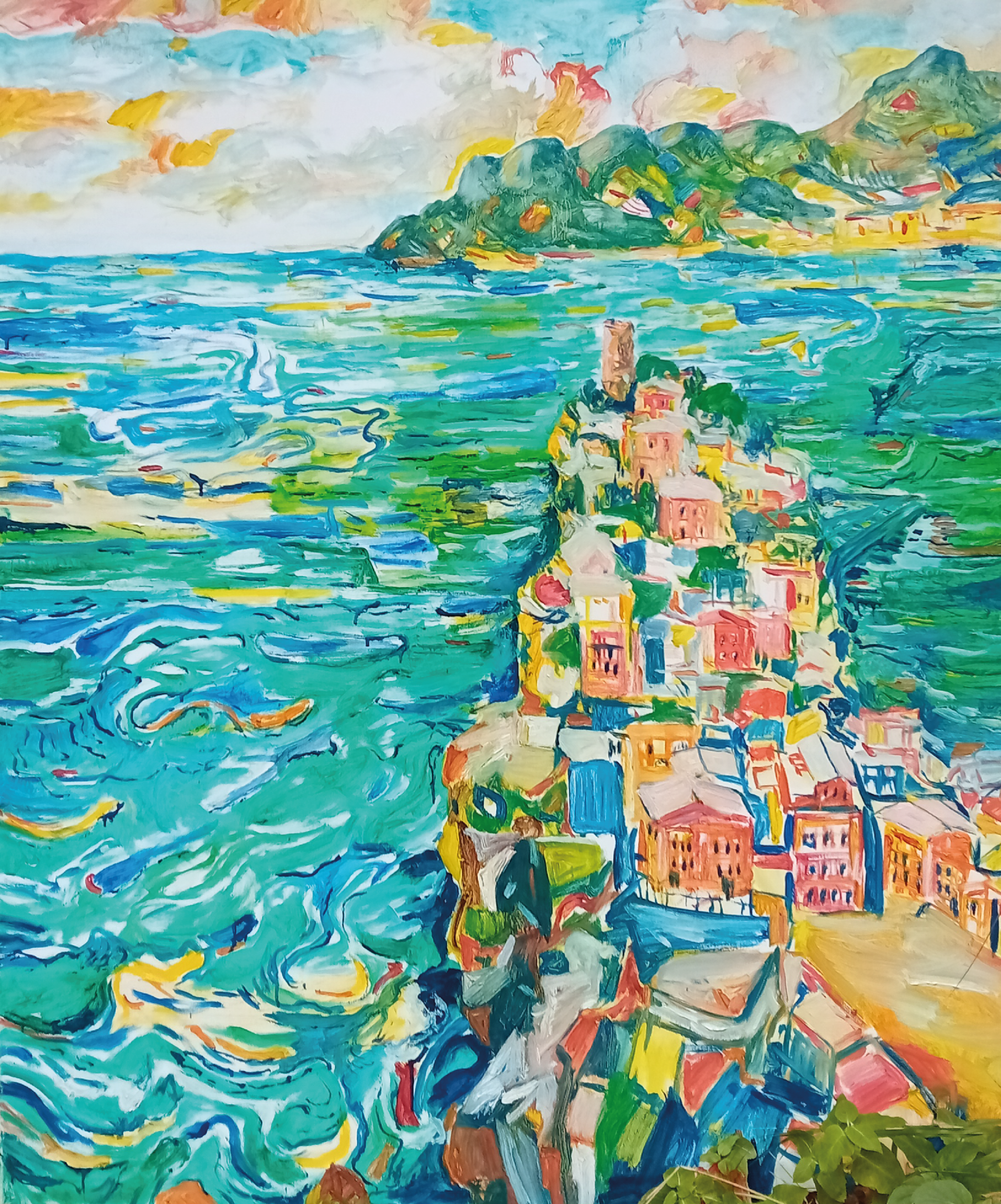 Cinque Terra - Huile - 2018 - Nijazi HASHANI