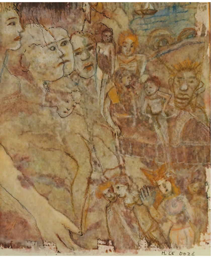 Dédoublement - 24x20 - Pastels - 2022. Magali LE DOZE