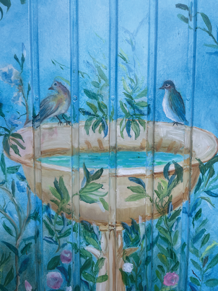 Détail 1 fresque Avignon - huile - 2025 - Magali LE DOZE