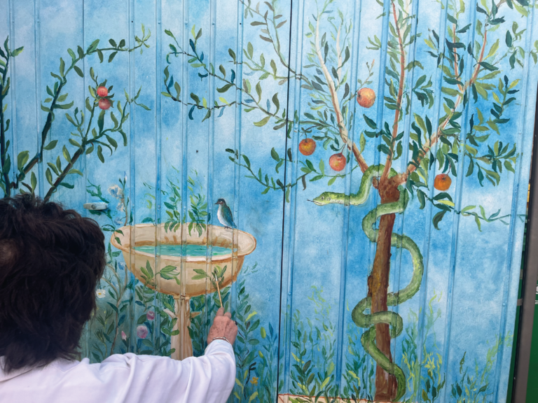 Détail 2 fresque Avignon - huile - 2025 - Magali LE DOZE