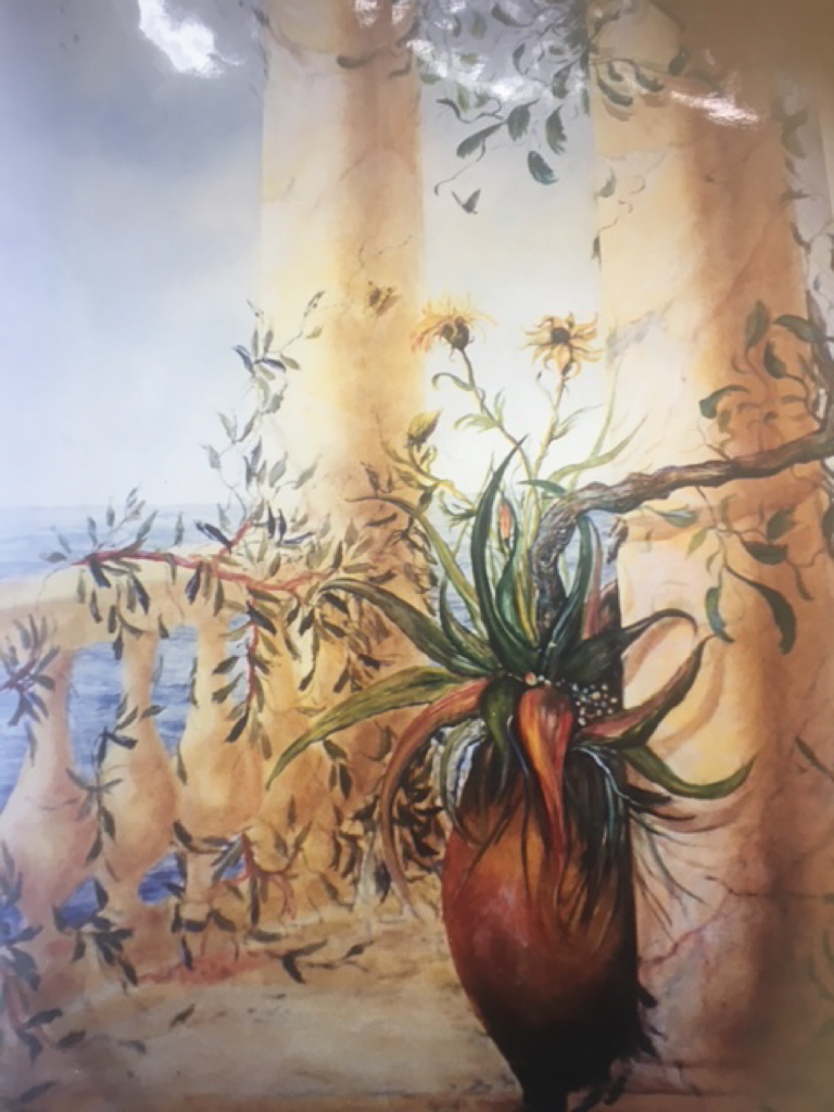 Détail 2 fresque murale - Maison de maître à Boulogne Billancourt - Magali LE DOZE