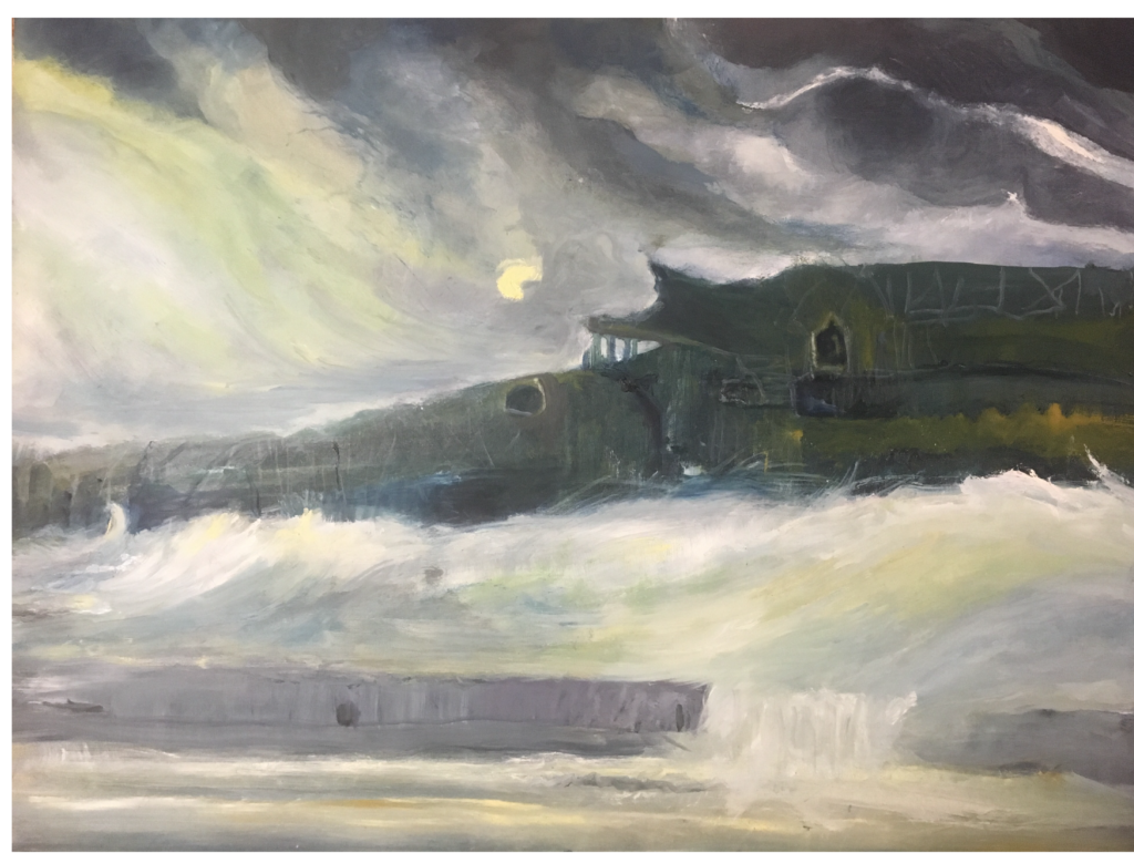 Détail Quadriptyque - 33Ox65 - Huile - Magali LE DOZE