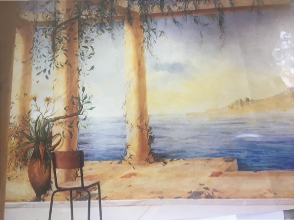 Détail fresque murale intérieure - surface 40m² - Maison de maître à Boulogne Billancourt Magali LE DOZE et Nijazi HASHANI