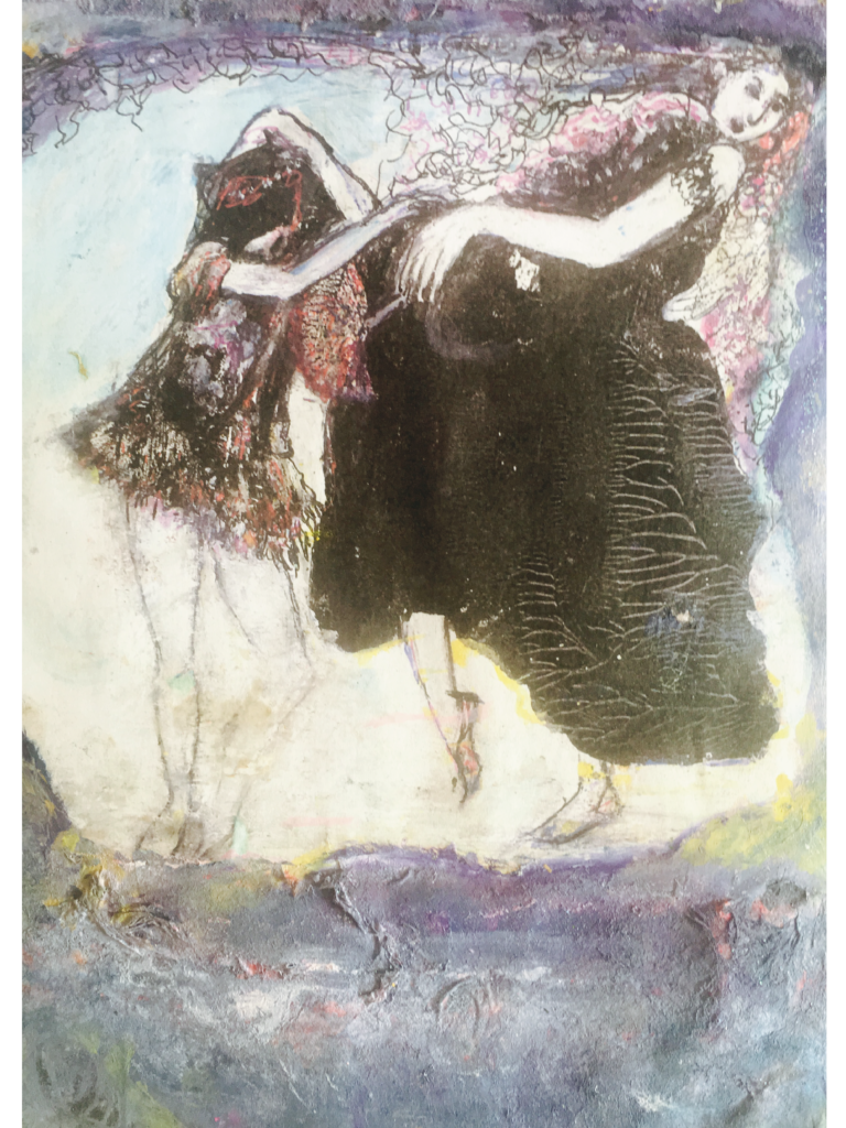 Et tout à coup, dans une foudroyante exhubérance... - 16x18 - Technique mixte -2022 - Magali LE DOZE