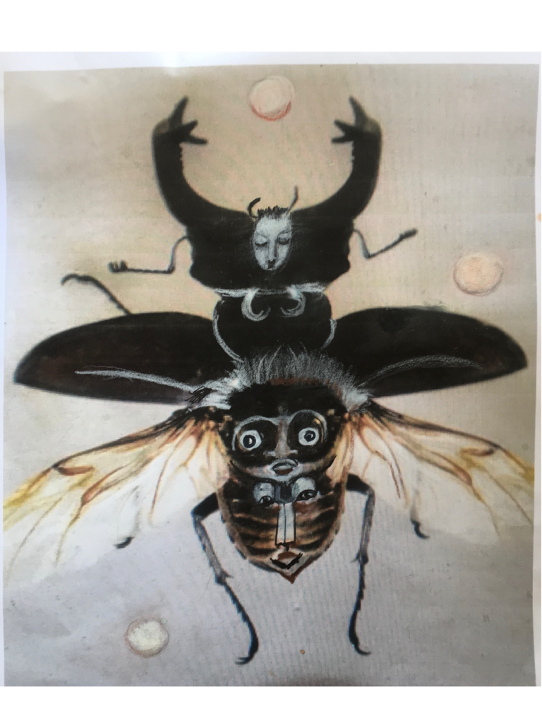 Insecte 11 - 30x21 - Technique mixte - 2020 - Magali LE DOZE