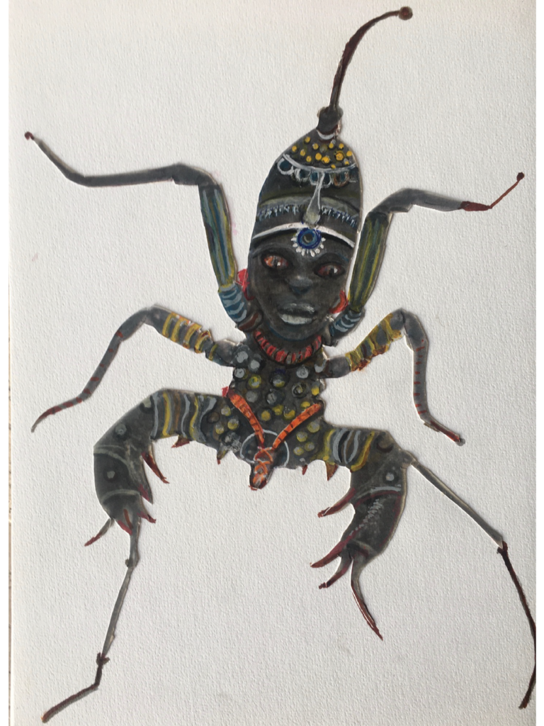 Insecte 4 - 30x21 - Technique mixte - 2020 - Magali LE DOZE