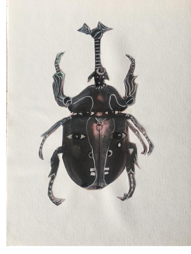 Insecte 5 - 30x21 - Technique mixte - 2020 - Magali LE DOZE