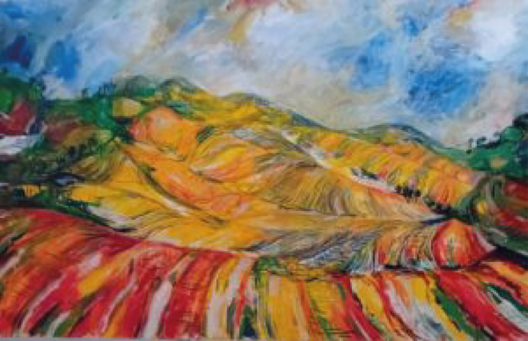 La montagne - 73x116 - Huile - 2023 - Nijazi HASHANI