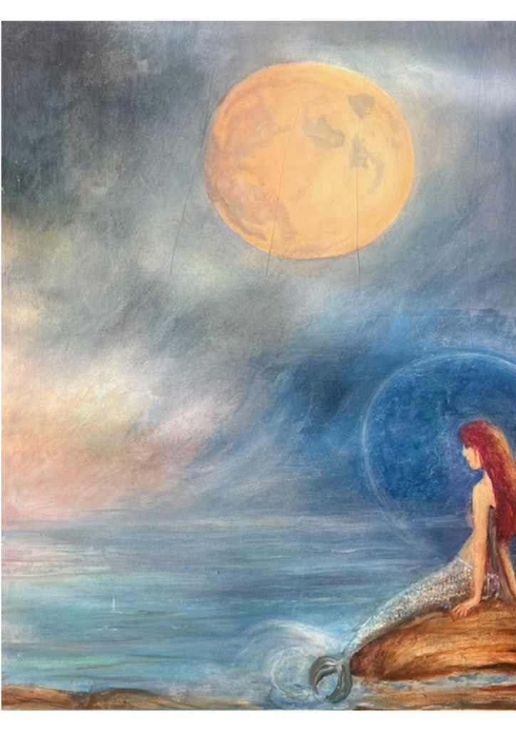 La sirène - 80x60 - Huile - 2025 - Magali LE DOZE