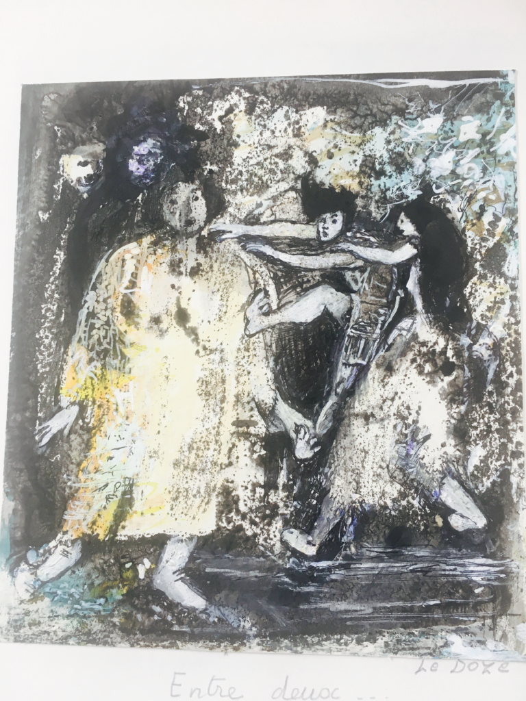 La tache - 16x14 - Technique mixte - 2023 - Magali LE DOZE