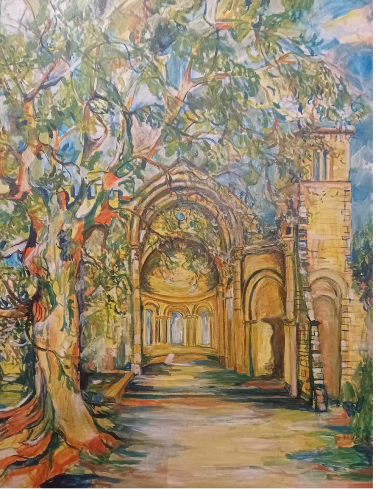 L'abbaye du Parc Saint Ruf - 120x100 - Huile - 2025 - Nijazi HASHANI