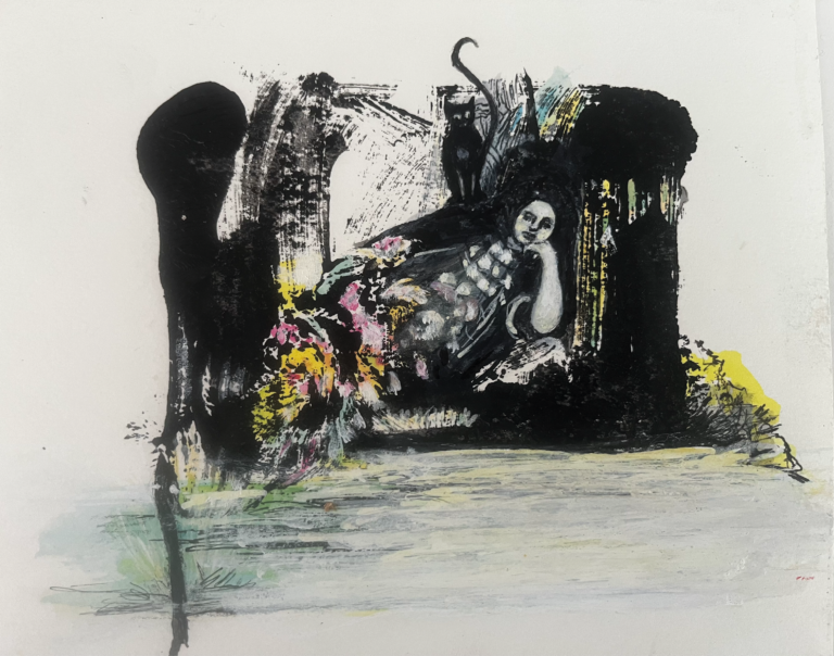 Le Jardin - 16x16 - Technique mixte - 2022 - Magali LE DOZE