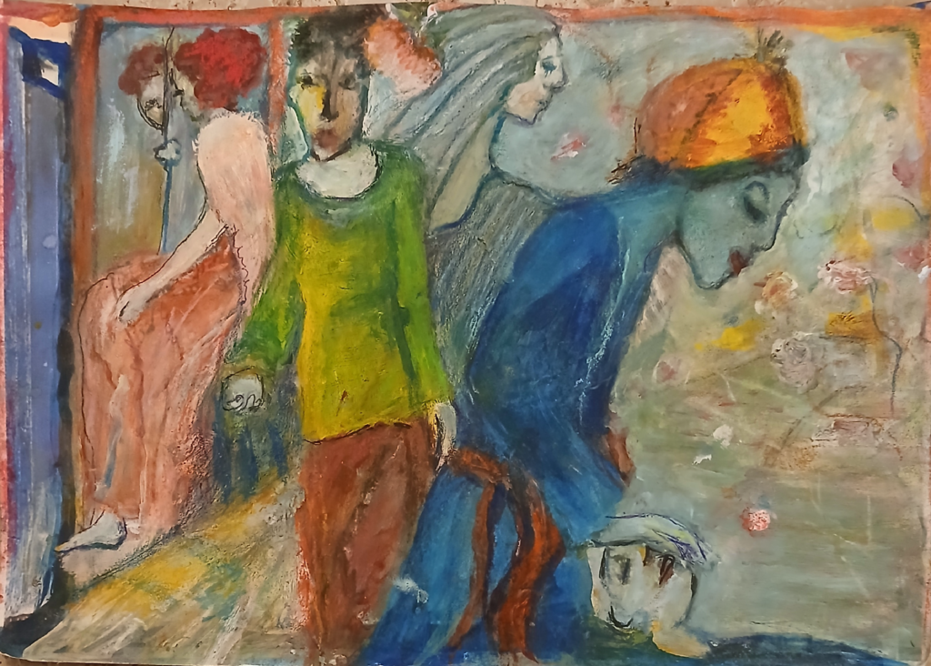 Le défunt - 21x30 - Huile - 2026 - Magali LE DOZE