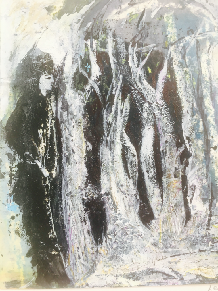 Les arbres - 17x13 - Technique mixte - 2022 - Magali LE DOZE