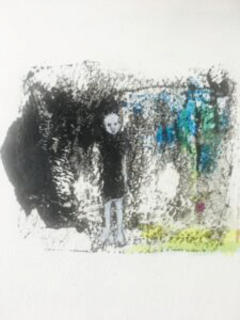 Les ombres - 12x12 - Technique mixte - 2021 - Magali LE DOZE