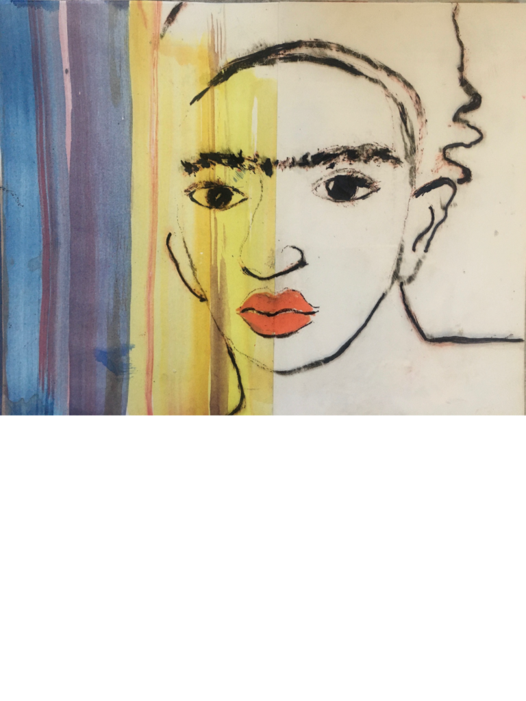 Monotype 2 - Acrylique sur papier - 25x32cm - Magali Le Doze-01