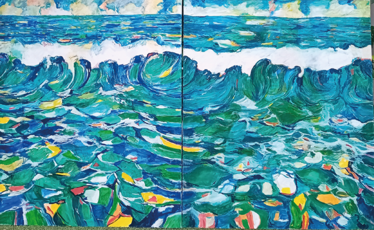 Océan - Diptyque 120x200 - Huile - 2018 - Nijazi HASHANI