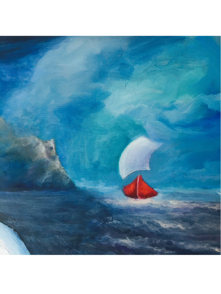 Quadriptyque - Détail 1 - 33Ox65 - Huile - Magali LE DOZE