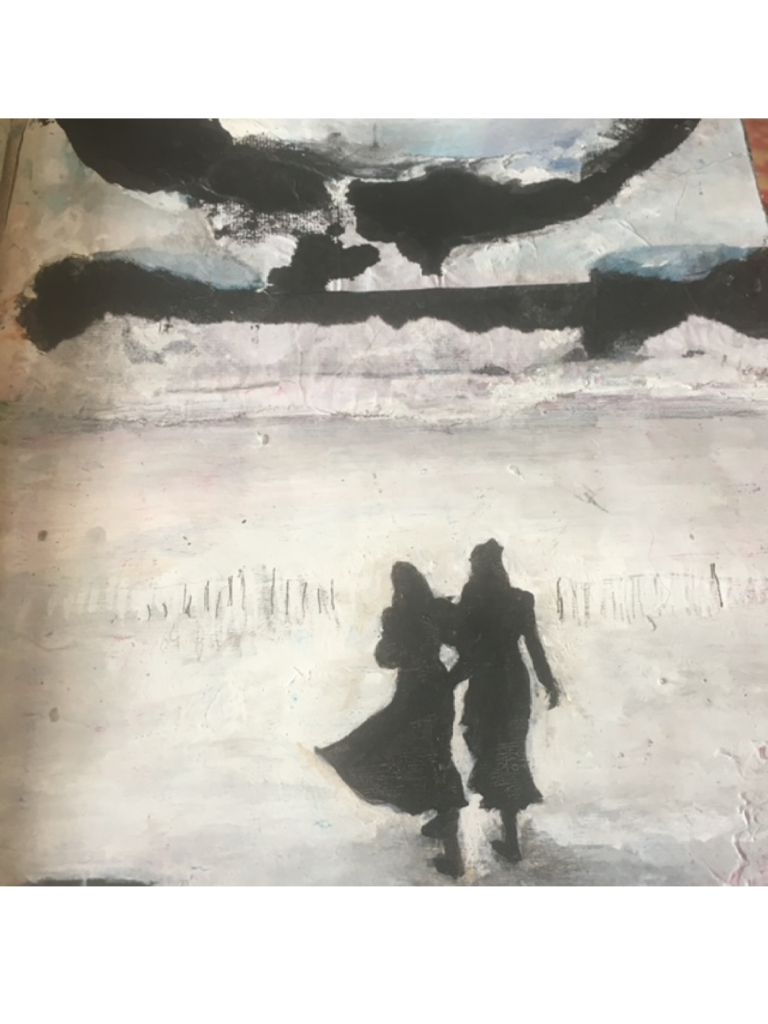 Un long voyage - 29x18 - Technique mixte - Magali LE DOZE