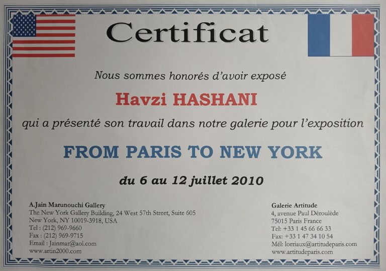 2010 – From Paris to New York – A Jain Marunouchi Gallery / Galerie Artitude