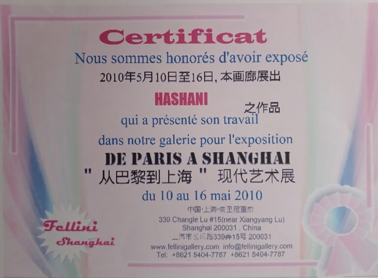 2010 – De Paris à Shanghai – Shanghai/Chine