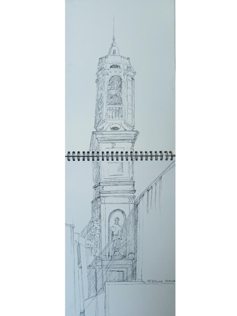 Italie - Eglise de Vérona - Dessin - 2024 - Nijazi HASHANI