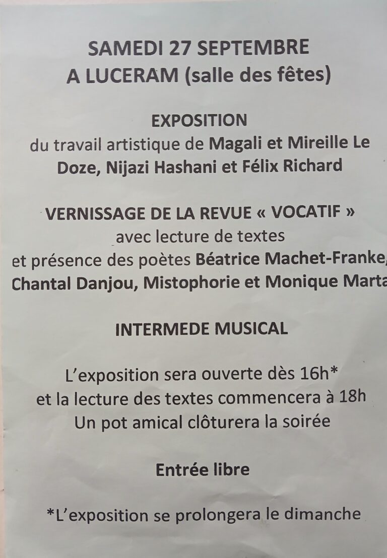 MAGALI ET NIJAZI Exposition à LUCERAM 06