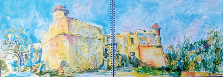 Nice - Le fort de Mont Alban - Aquarelle - Nijazi HASHANI
