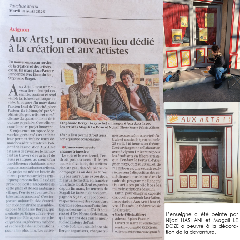 Participation à l'ouverture d'un nouveau lieu consacré à l'art - juillet 2026 - Exposition et Animation d'ateliers